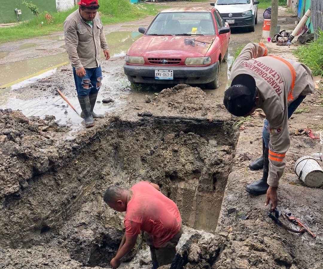 Repara COMAPA Altamira fugas de agua en área urbana y zona rural