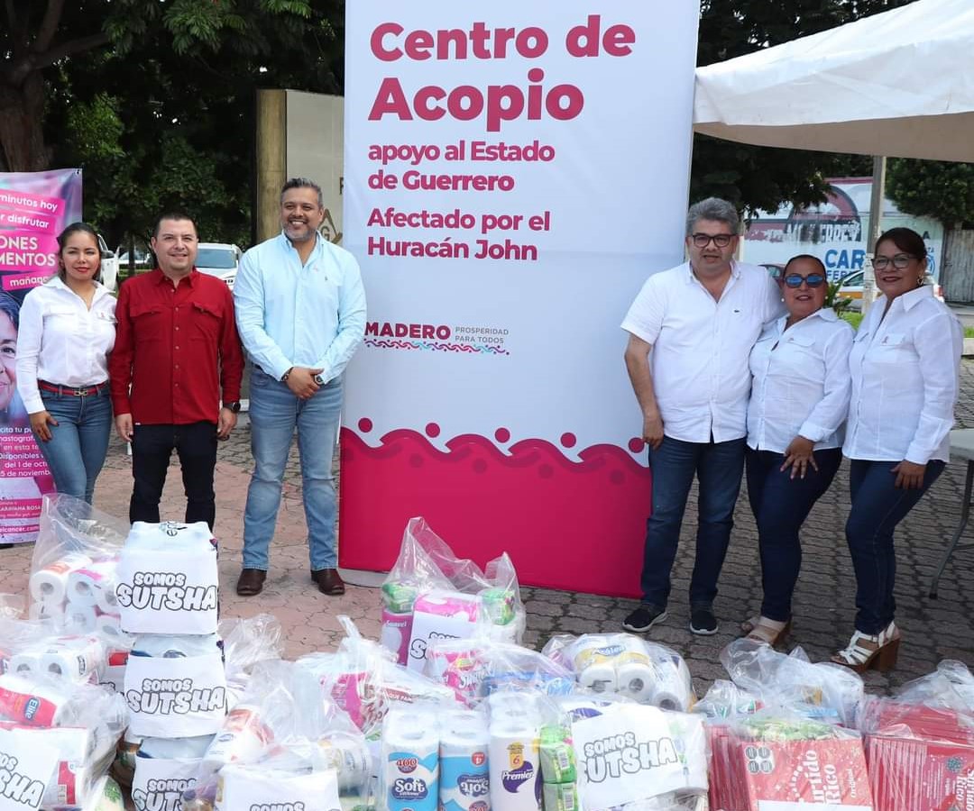 Se solidarizan trabajadores del municipio de Ciudad Madero con damnificados del estado de Guerrero