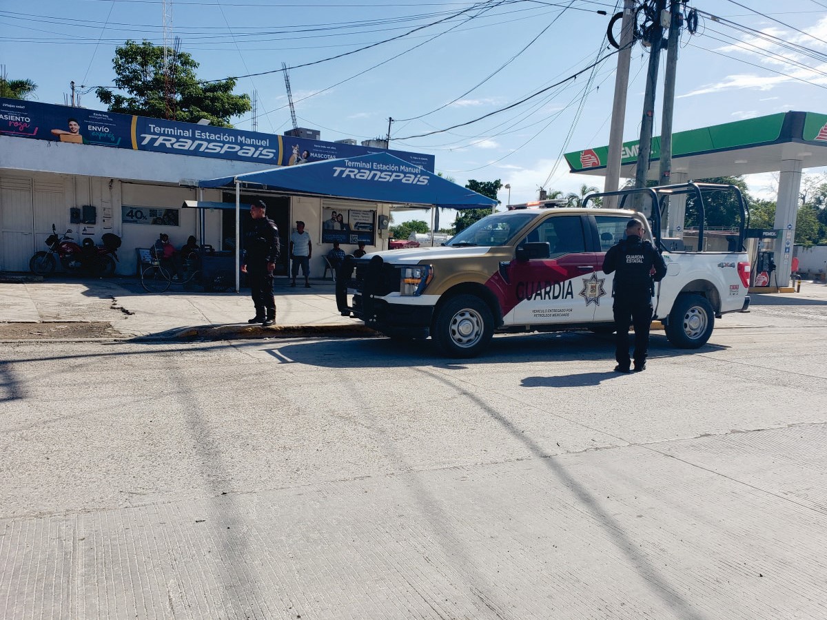 Guardia Estatal con vigilancia permanente en centrales de autobuses de González