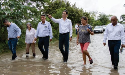 Erasmo González ordena liberar desfogue de aguas en drenes pluviales